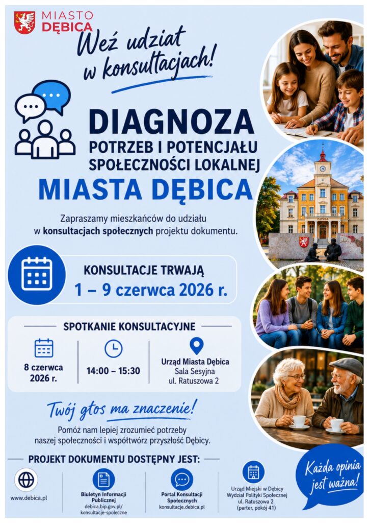 aktualność: Konsultacje społeczne dot. diagnozy potrzeb i potencjału społeczności lokalnej